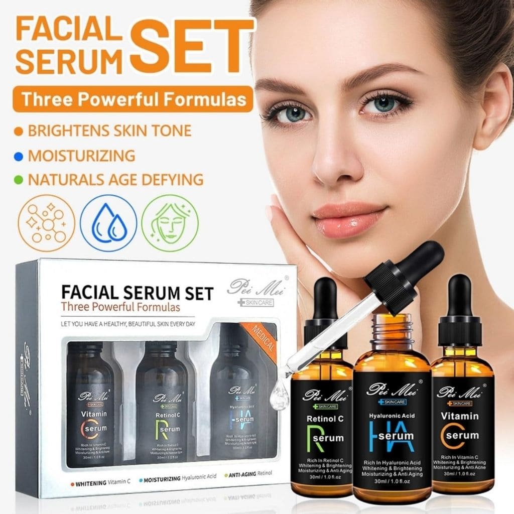 Set Serum Faciales x3 Vitamina C-AH-R