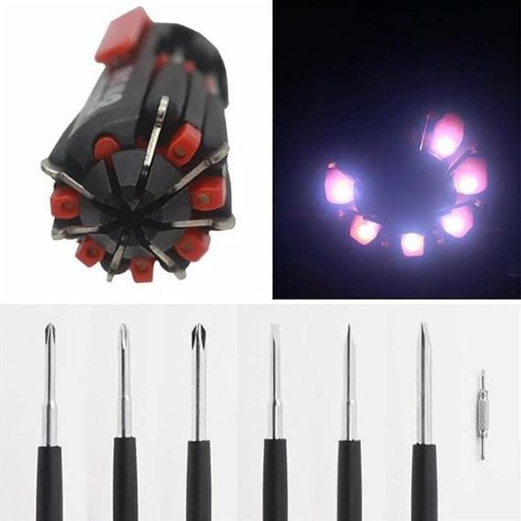 Destornillador multi portátil 8 en 1