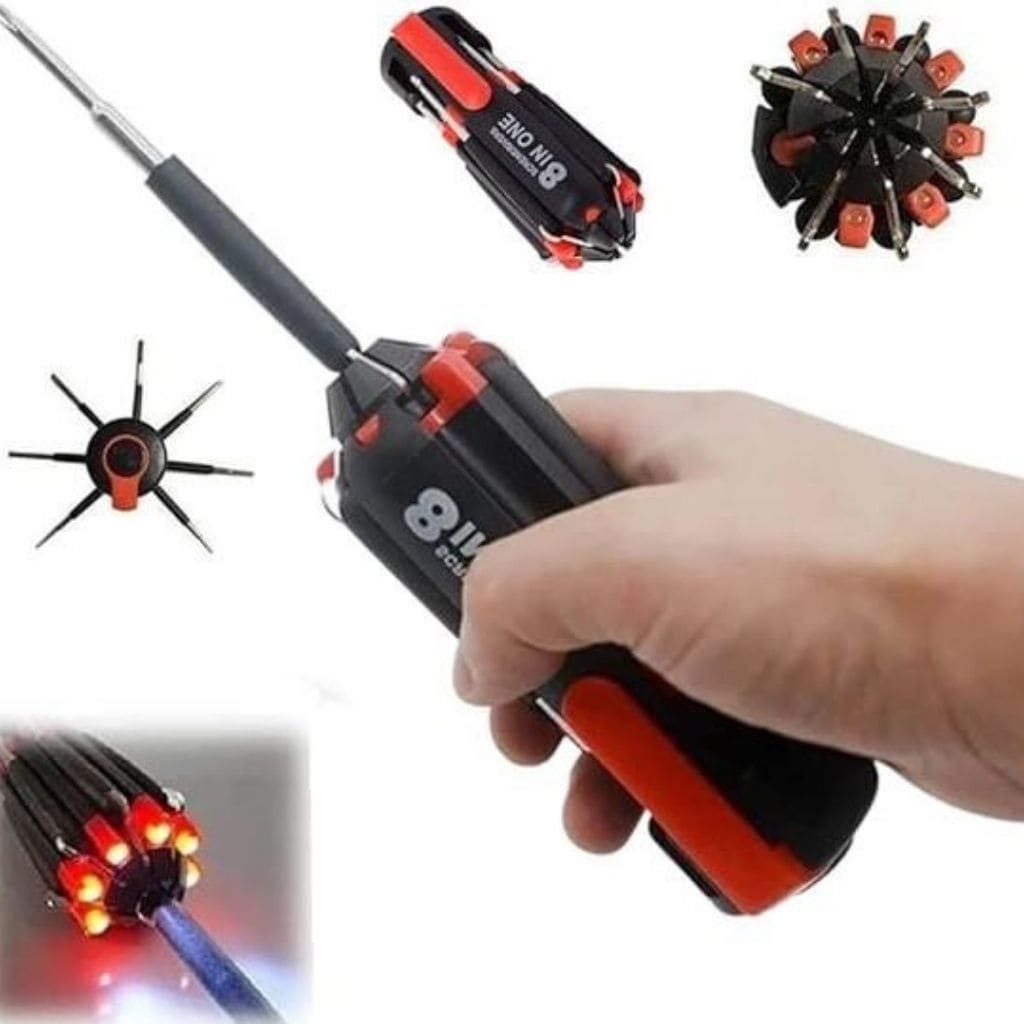 Destornillador multi portátil 8 en 1