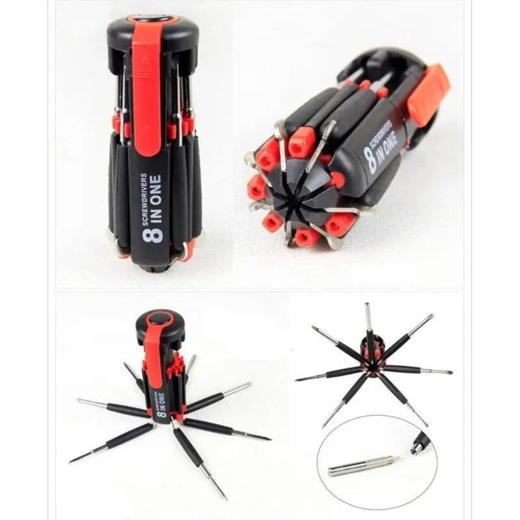 Destornillador multi portátil 8 en 1