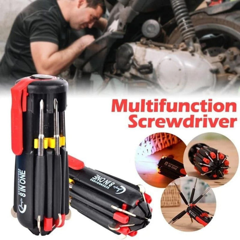 Destornillador multi portátil 8 en 1