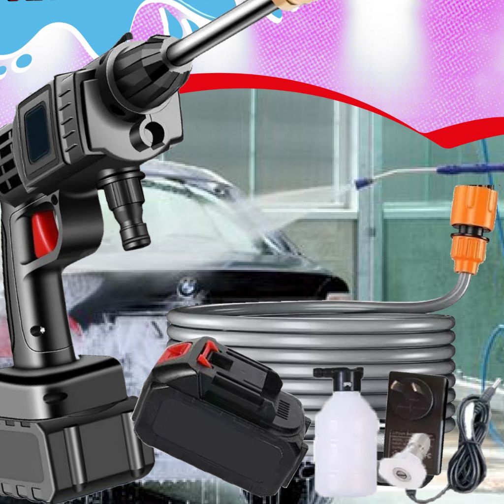 Hidrolavadora 2 baterías Portátil De Alta Presión