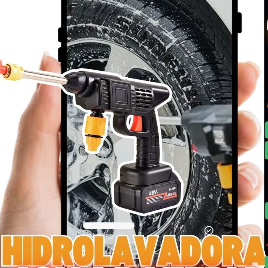Hidrolavadora 2 baterías Portátil De Alta Presión