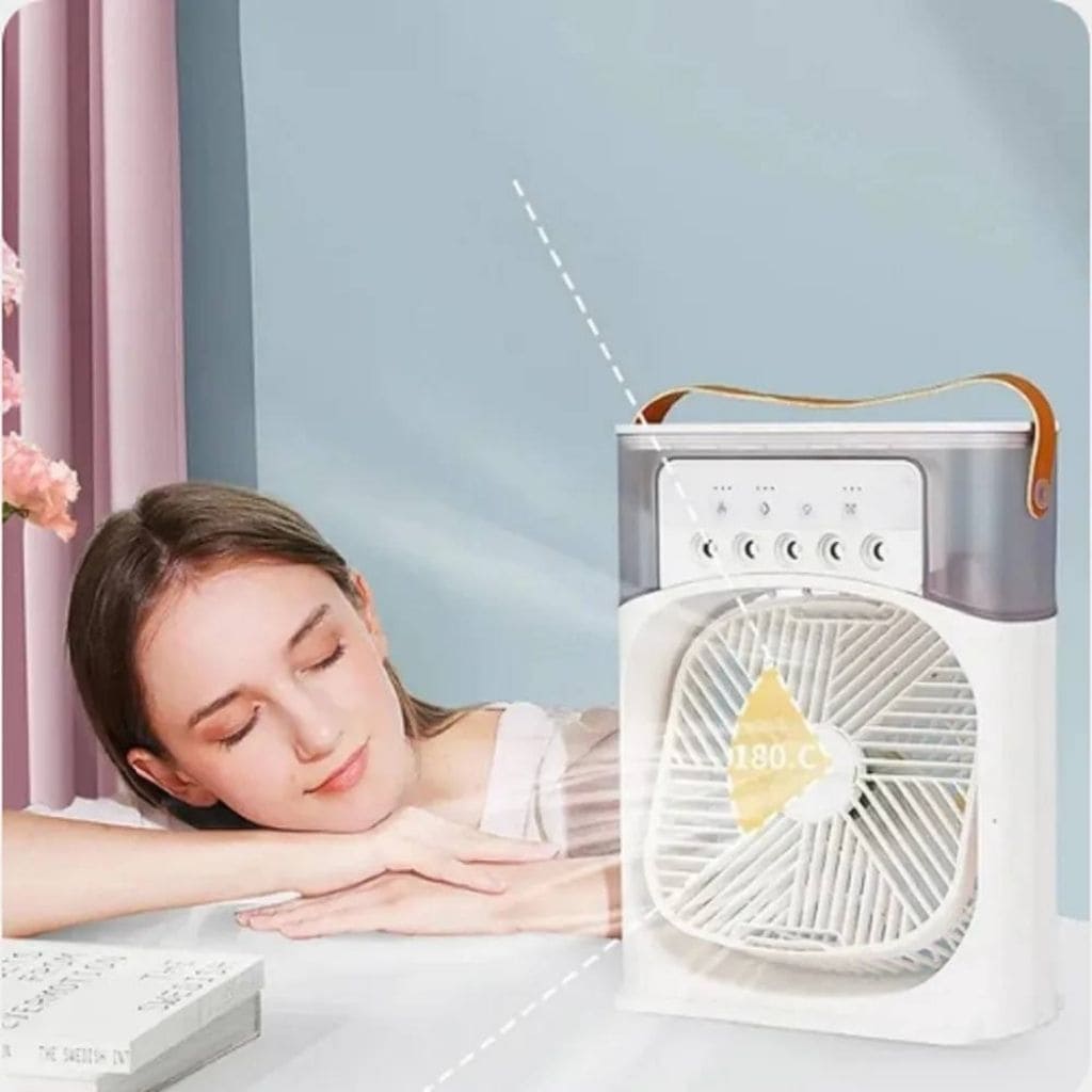 Mini ventilador humidificador enfriador
