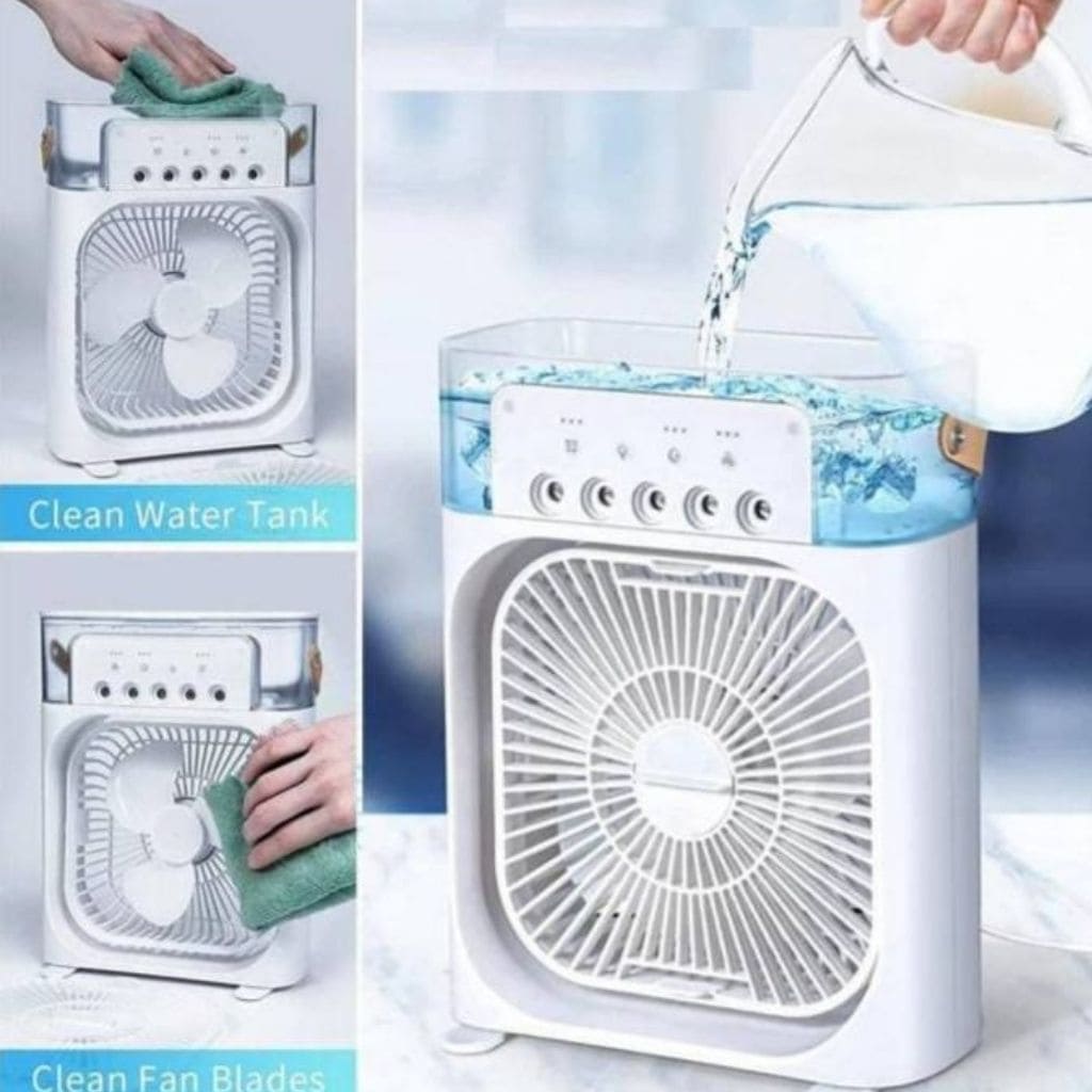 Mini ventilador humidificador enfriador