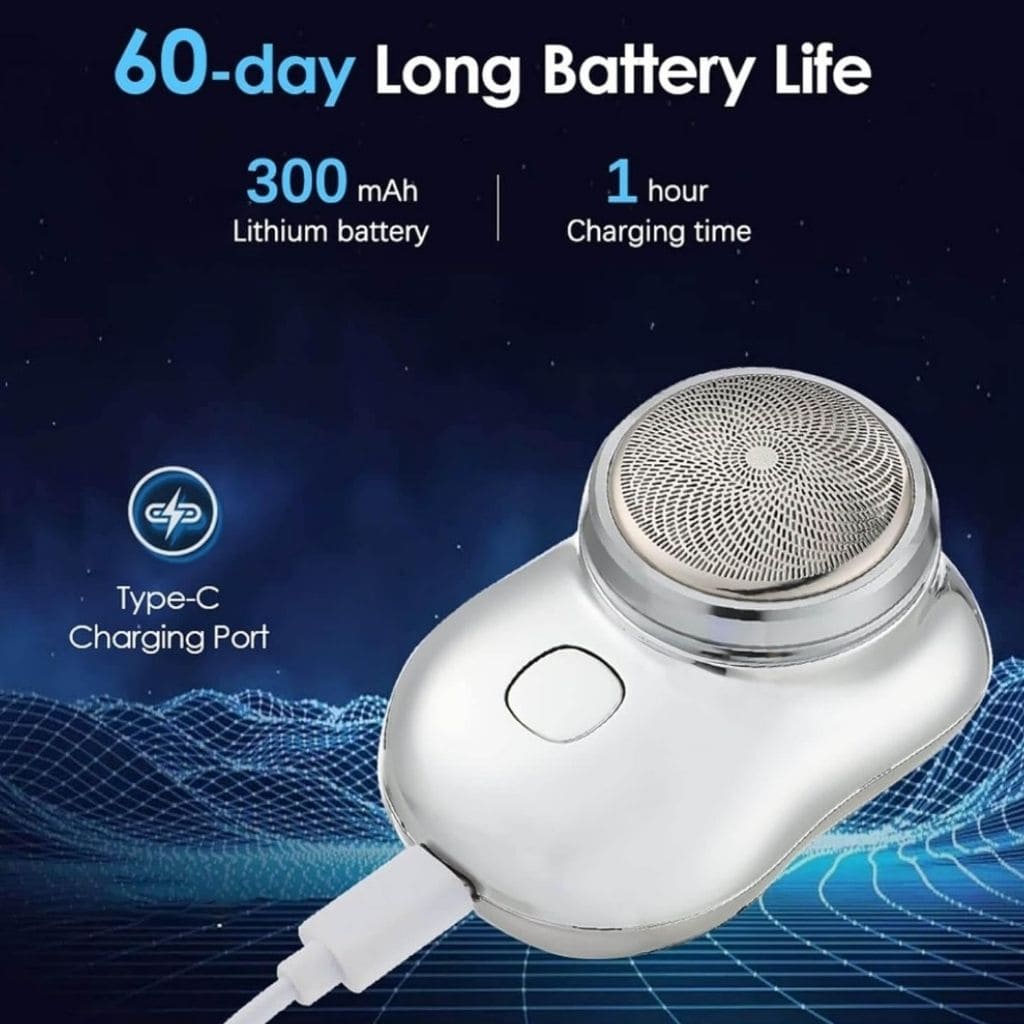 Mini afeitadora de barba electrica